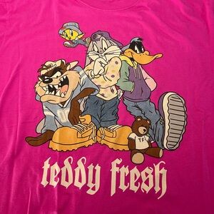 Teddy Fresh Pink Cartoon T-Shirt